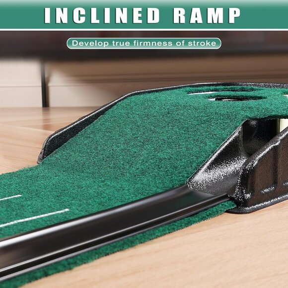 CHAMPKEY Golf Putting Green Indoor - Advanced Guides Golf Putting Mat - Picture 8 of 9